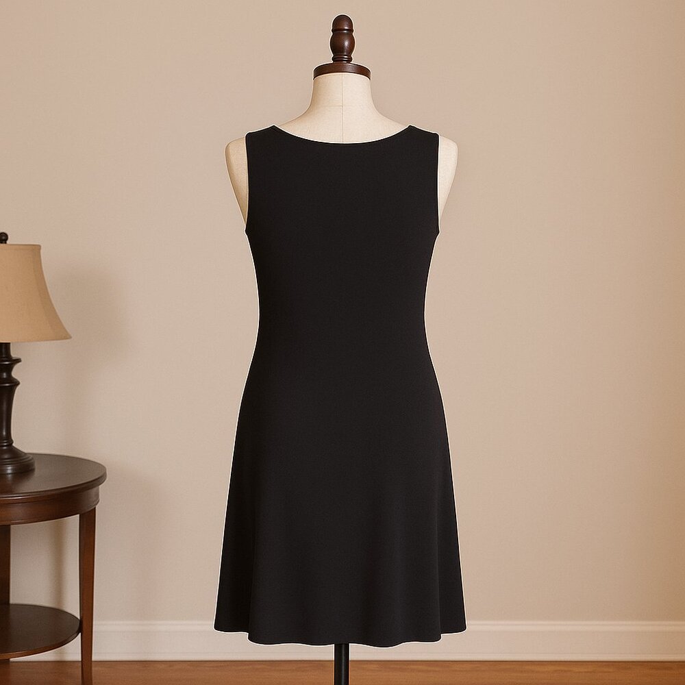 Elle Ruffled Little Black Dress Size XS - Picture 2 of 5